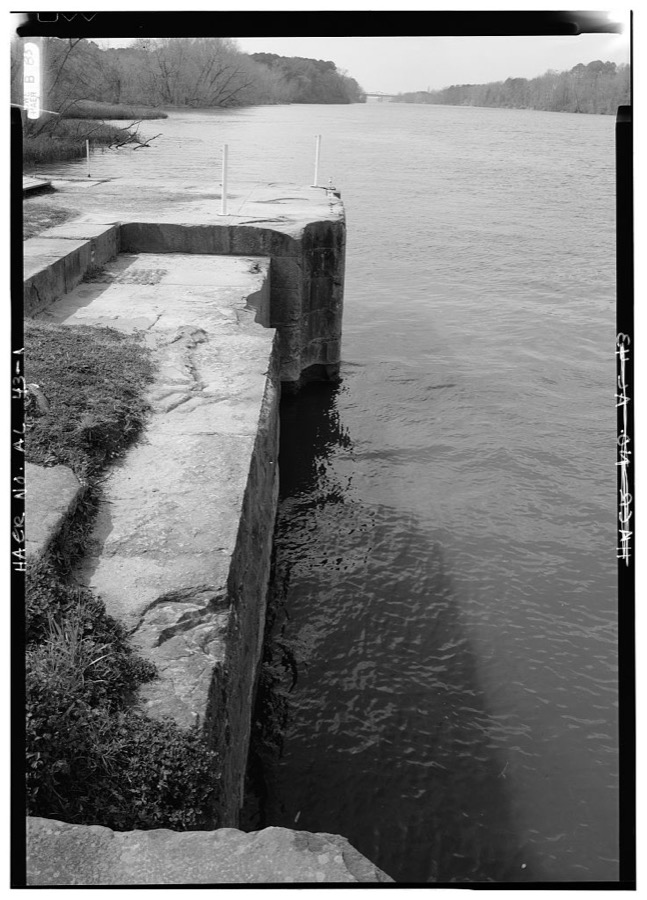 Warrior River, Lock No. 3 Wall, River Road at University Park, Tuscaloosa, Tuscaloosa County, AL