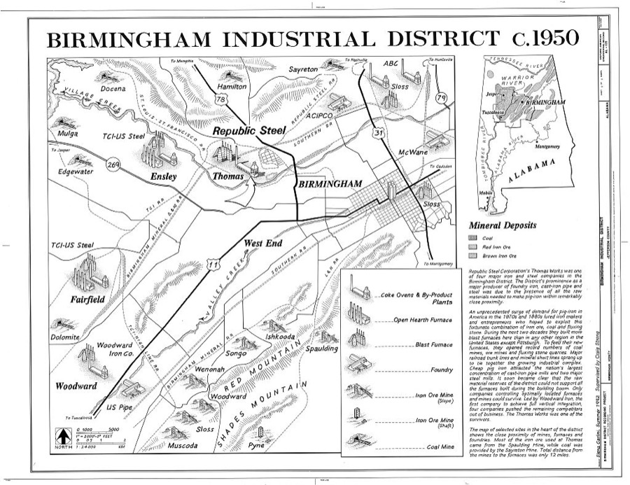 Birmingham Industrial District, Birmingham, Jefferson County, AL