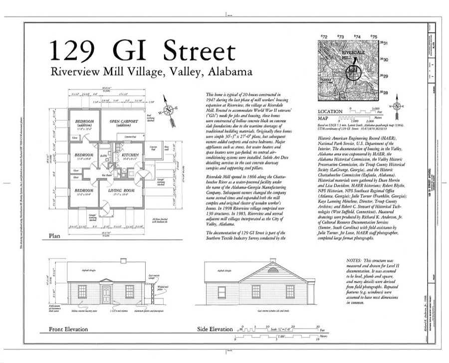 129 GI Street (House), 129 G I Street, Valley, Chambers County, AL