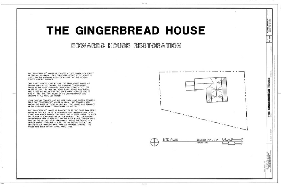 Gingerbread House, 405 South Ninth Street, Opelika, Lee County, AL
