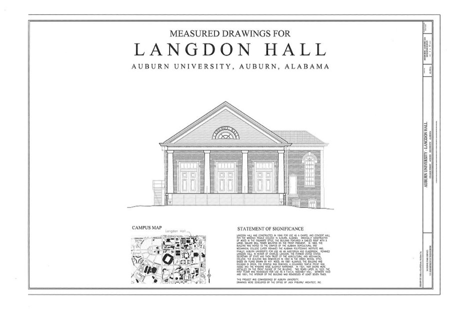 Auburn University, Langdon Hall, College Street, Auburn, Lee County, AL