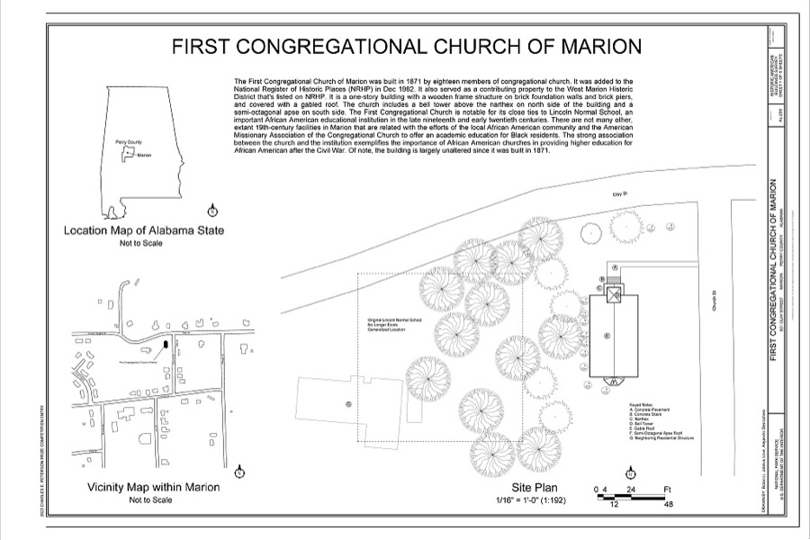 First Congregational Church of Marion, 601 Clay Street, Marion, Perry County, AL