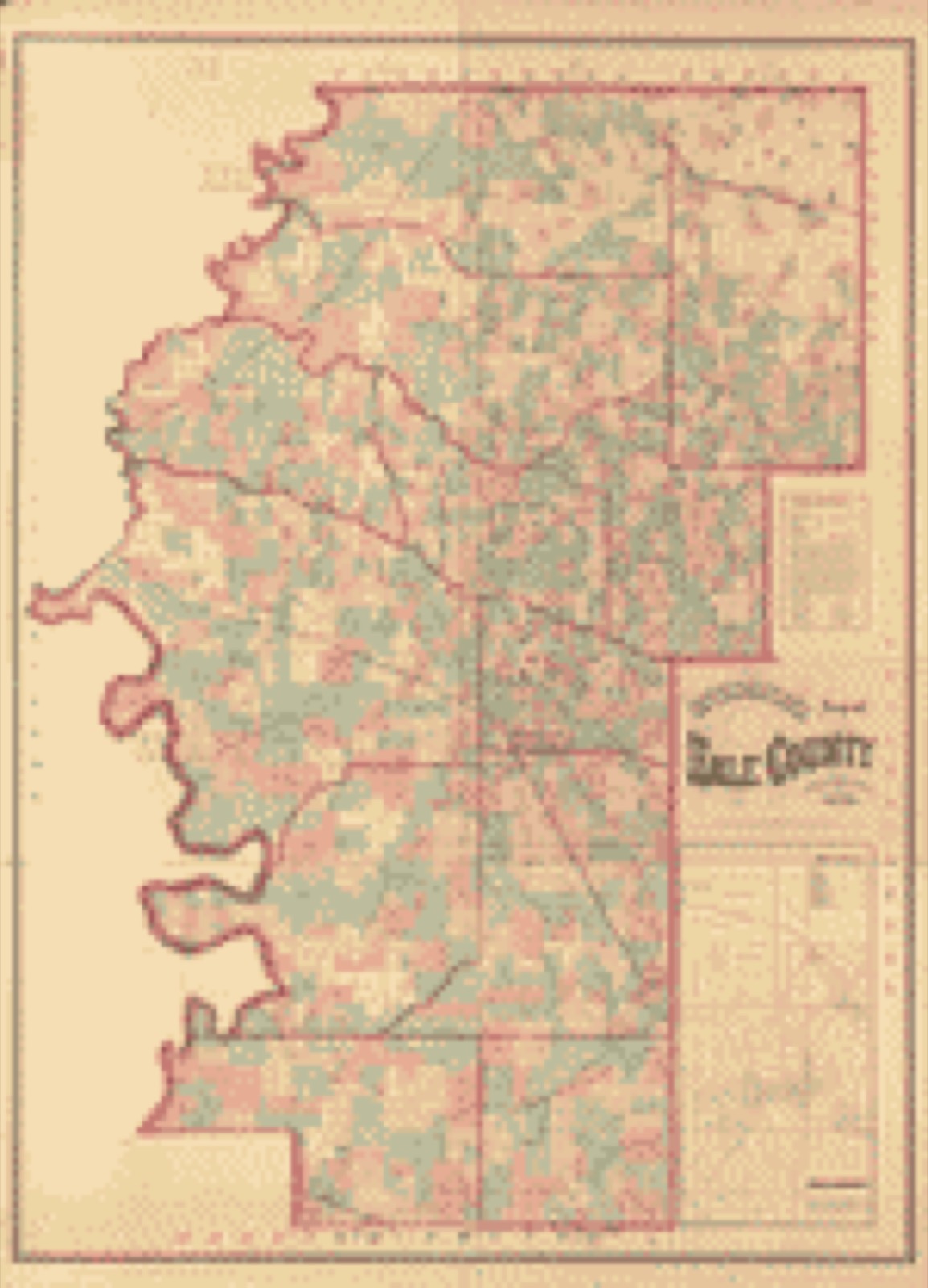 Land ownership map, 1870 - Snedecor's map of Hale County, Alabama