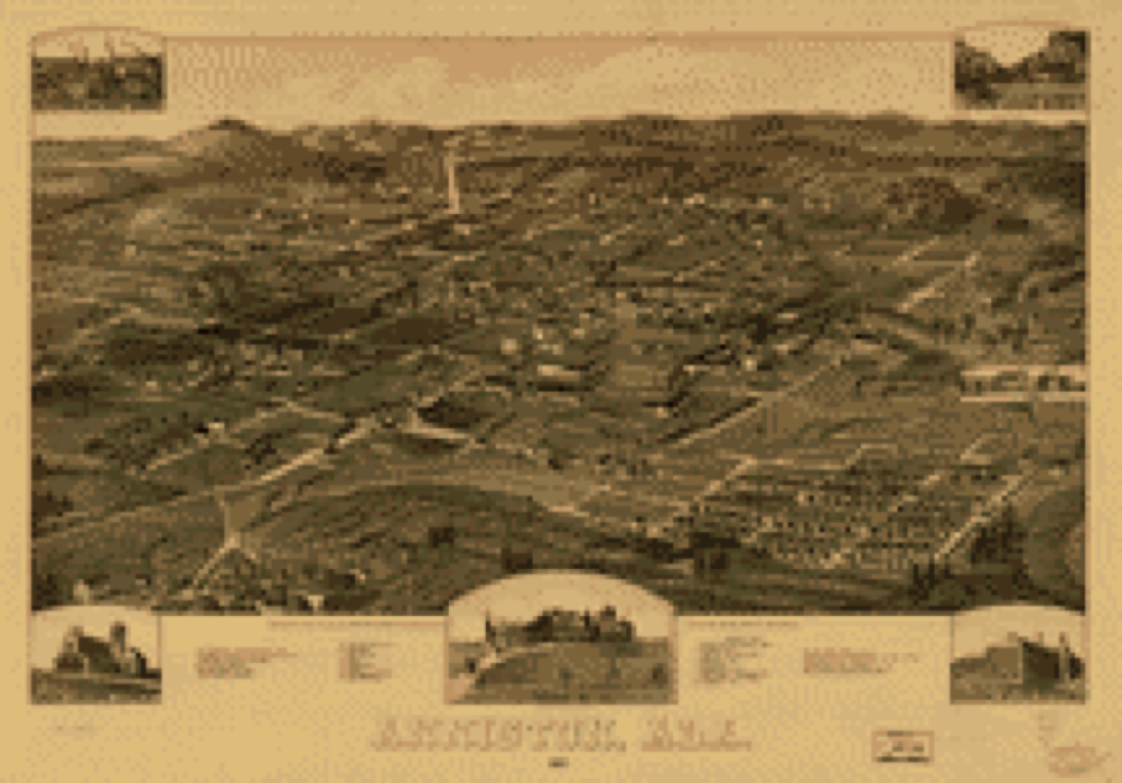 Bird's-eye view, 1887 - Anniston, Ala. 1887