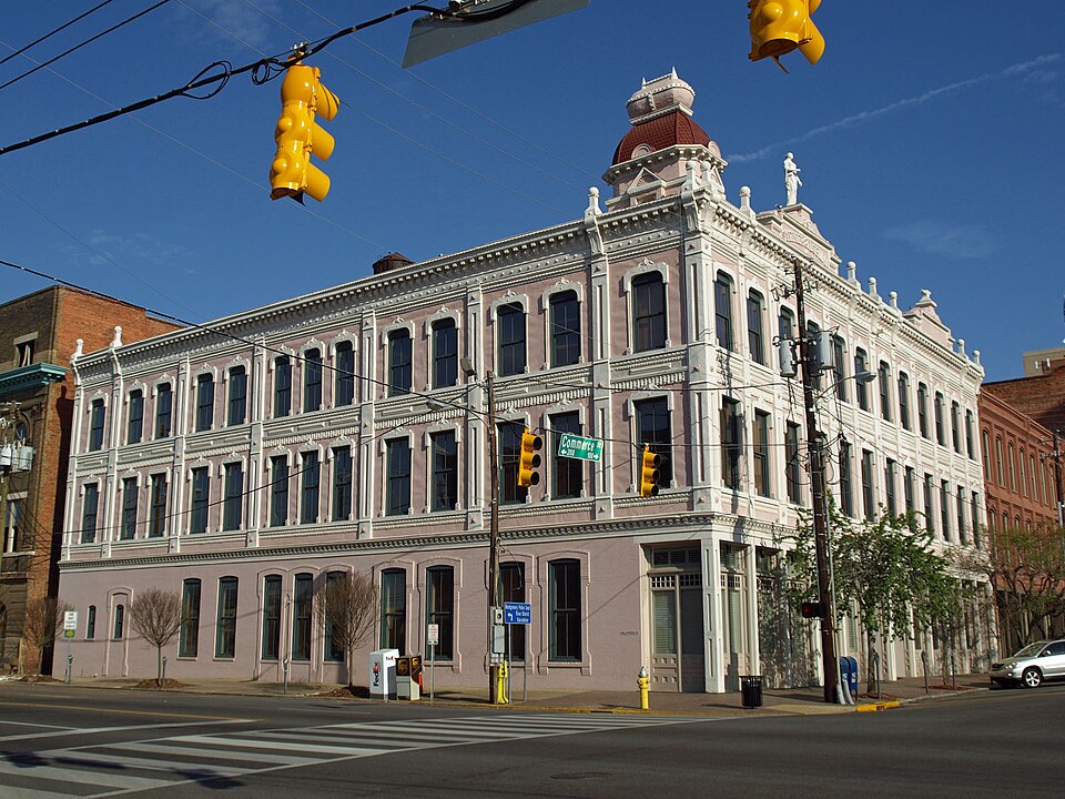 Photograph of Steiner-Lobman and Teague Hardware Buildings
