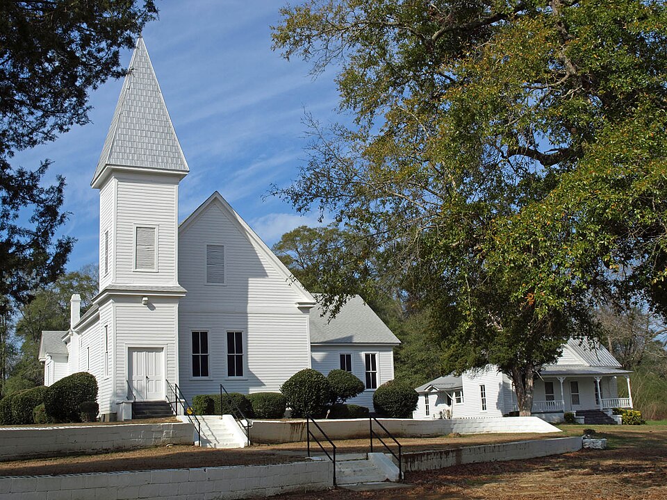 Photograph of Christian Church and Parsonage