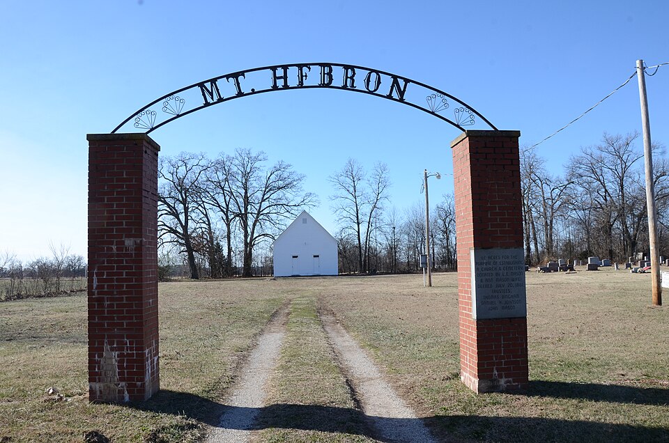 Photograph of Mt. Hebron M.E. Church South and Cemetery