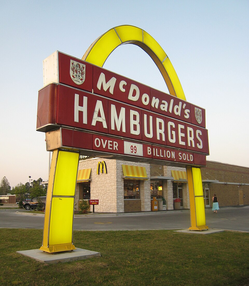 Photograph of McDonald's sign