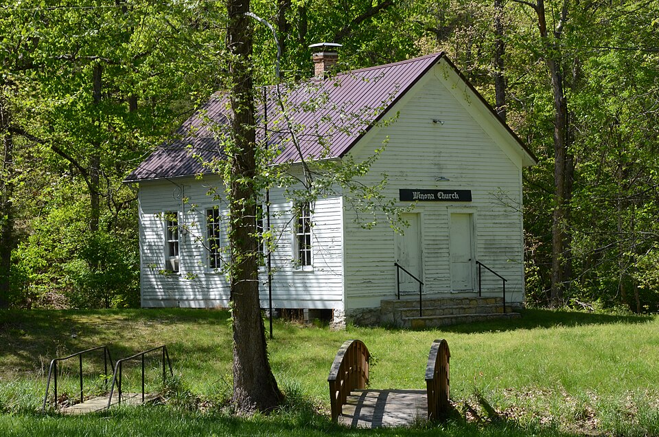 Photograph of Winona Church and School