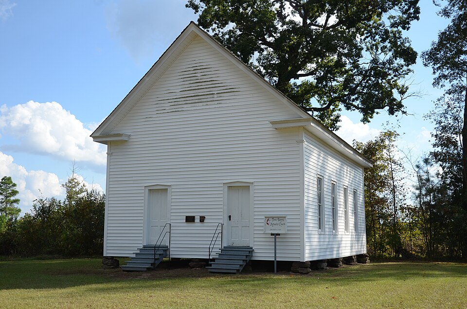 Photograph of Two Bayou Methodist Church and Cemetery