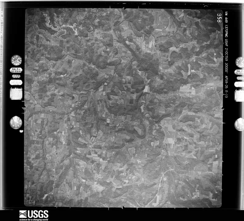 U.S. Geological Survey aerial photograph, 1959-10-21, scale 1:60000