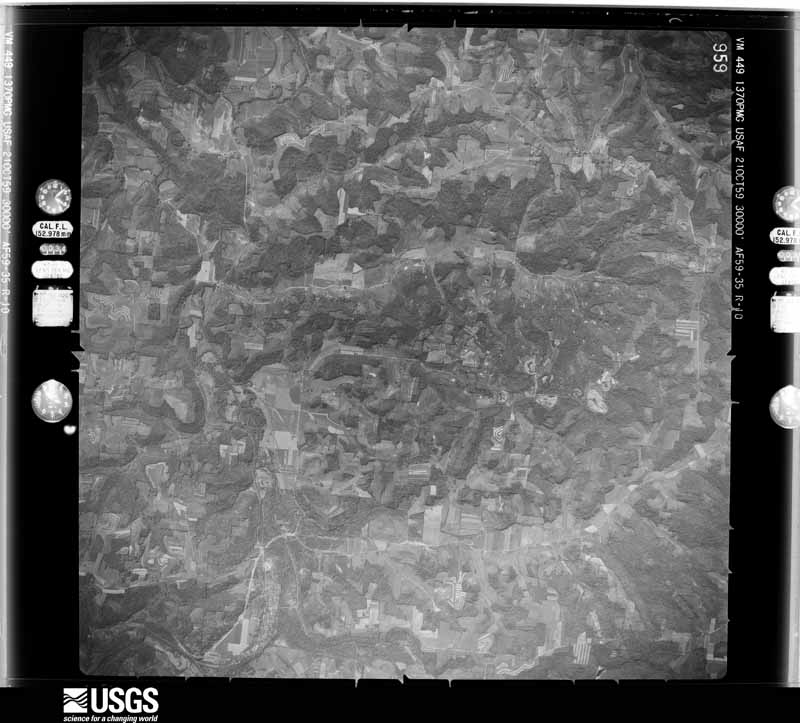 U.S. Geological Survey aerial photograph, 1959-10-21, scale 1:60000
