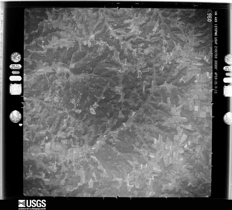 U.S. Geological Survey aerial photograph, 1959-10-21, scale 1:60000