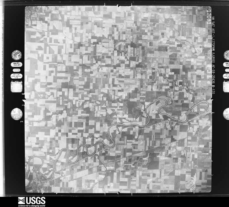 U.S. Geological Survey aerial photograph, 1960-06-08, scale 1:60000