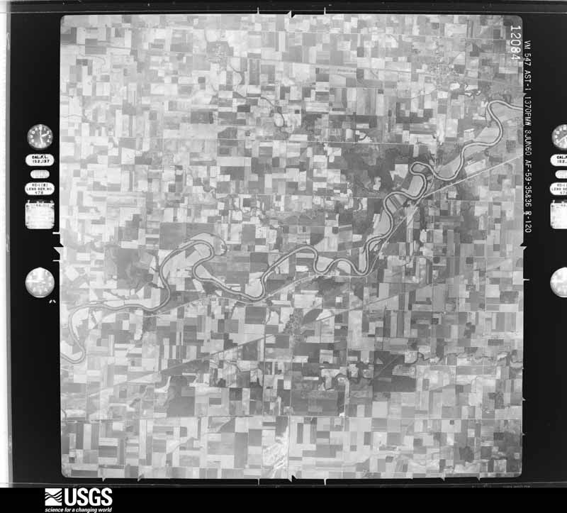 U.S. Geological Survey aerial photograph, 1960-06-08, scale 1:60000