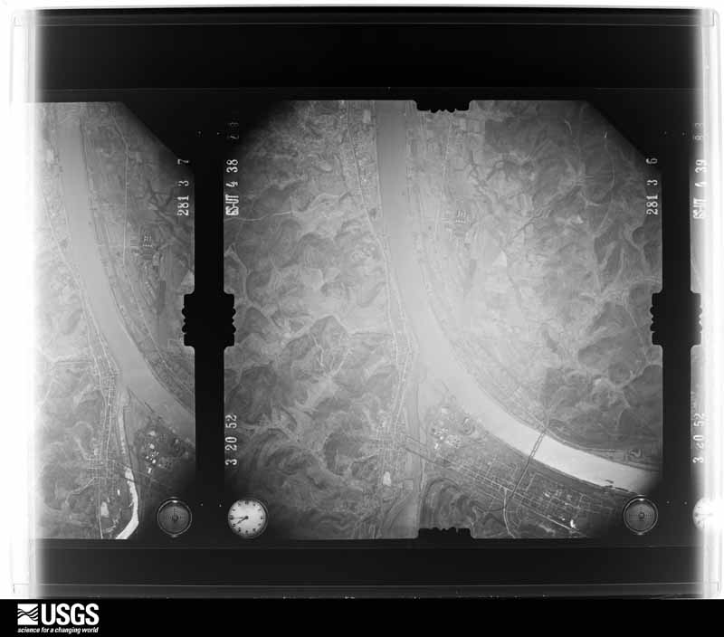 U.S. Geological Survey aerial photograph, 1952-03-20, scale 1:36000
