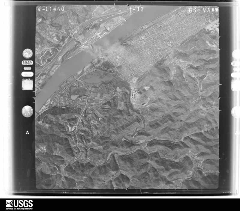 U.S. Geological Survey aerial photograph, 1960-04-11, scale 1:28000