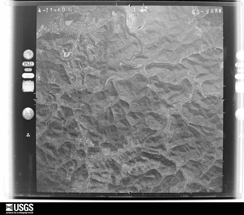 U.S. Geological Survey aerial photograph, 1960-04-11, scale 1:28000