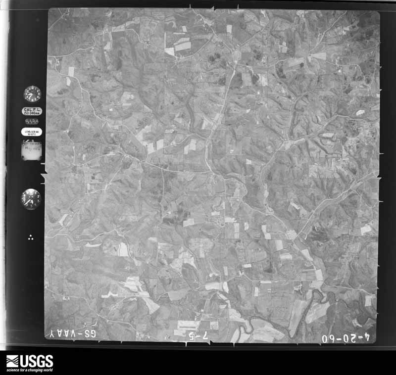 U.S. Geological Survey aerial photograph, 1960-04-22, scale 1:28000
