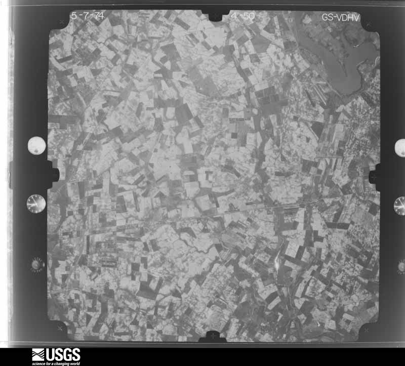 U.S. Geological Survey aerial photograph, 1974-05-01, scale 1:76000