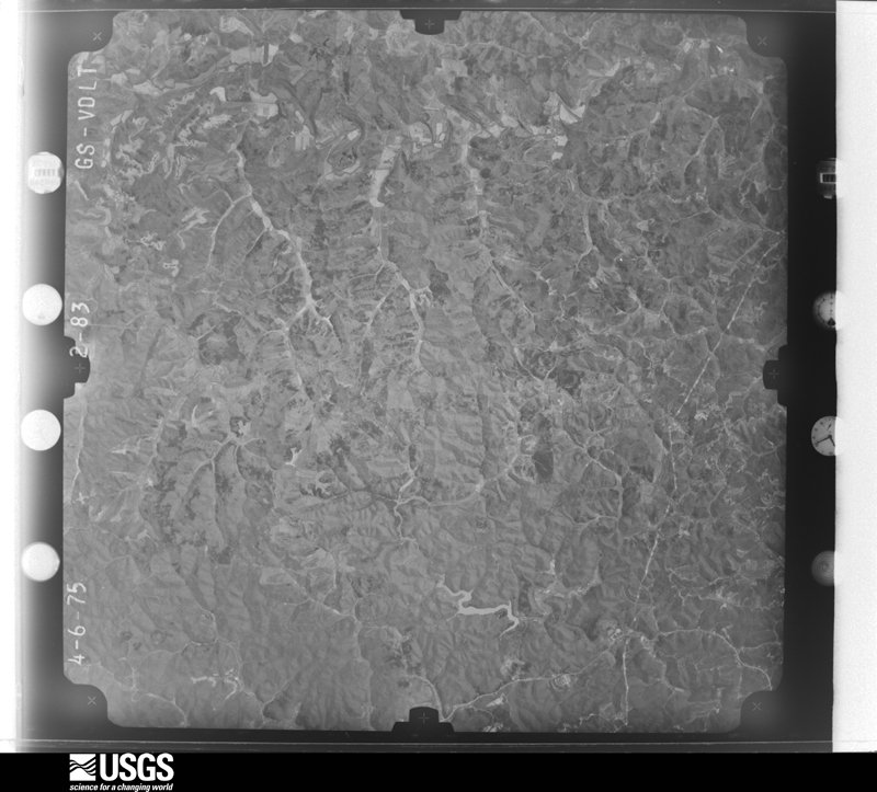 U.S. Geological Survey aerial photograph, 1975-04-06, scale 1:78000