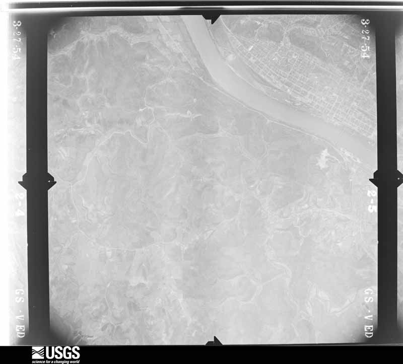 U.S. Geological Survey aerial photograph, 1954-03-27, scale 1:31000