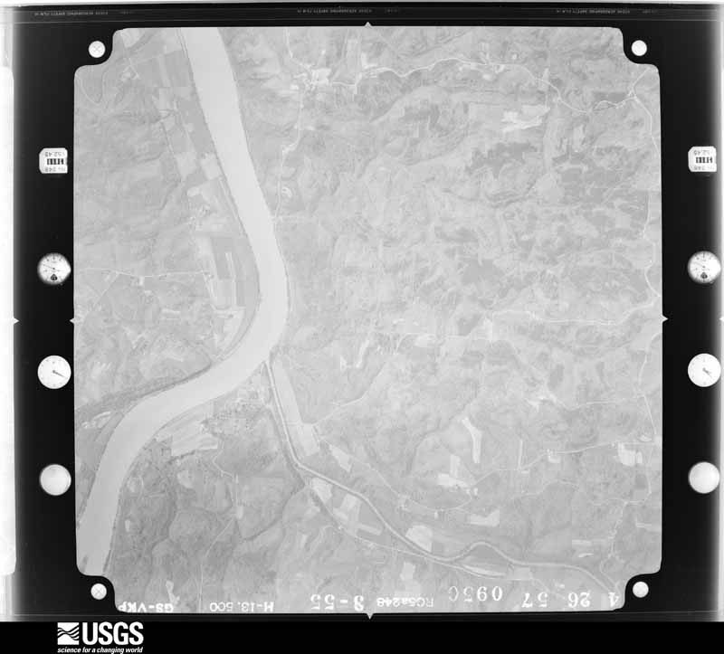U.S. Geological Survey aerial photograph, 1957-04-11, scale 1:27000