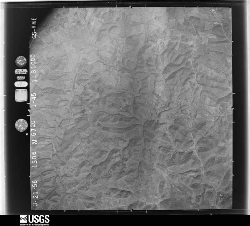 U.S. Geological Survey aerial photograph, 1956-03-21, scale 1:31000