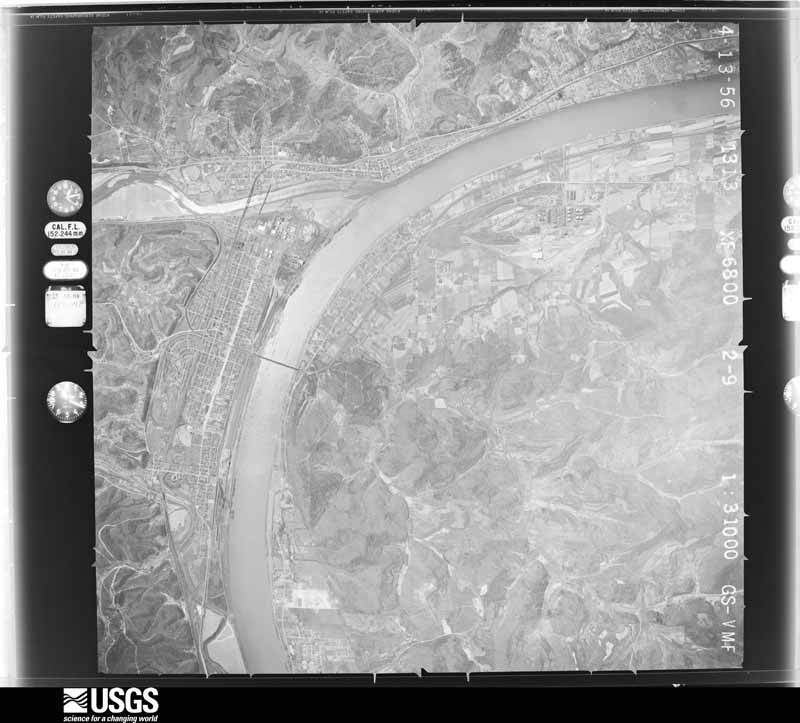 U.S. Geological Survey aerial photograph, 1956-04-13, scale 1:31000