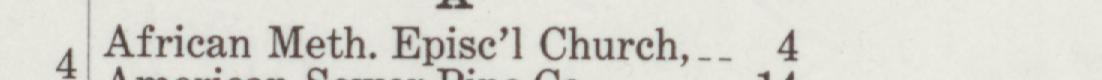 The line reading African Meth. Epise'1 Church,_ in the 1908 atlas index