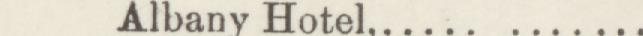 The line reading Albany Hotel in the 1884 atlas index