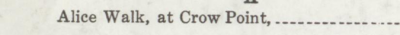 The index line reading Alice Walk, at Crow Point in the 1921 atlas