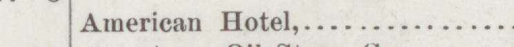 The line reading American Hotel in the 1889 atlas index