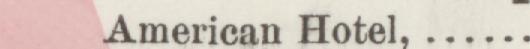 The line reading American Hotel in the 1890 atlas index