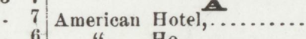 The line reading American Hotel in the 1905 atlas index