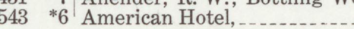 The line reading American Hotel in the 1909 atlas index
