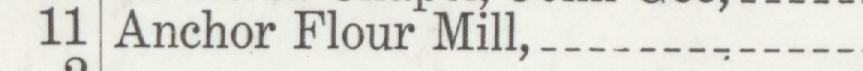 The line reading Anchor Flour Mill, -_ in the 1916 atlas index