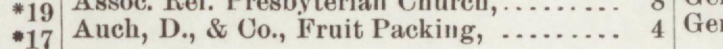 The line reading Auch, D., & Co., Fruit Packing in the 1895 atlas index