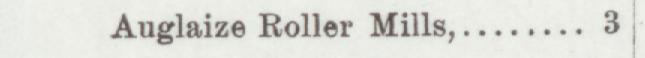 The line reading Auglnize Roller Mills in the 1892 atlas index