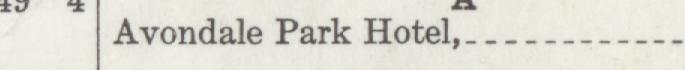 The line reading Avondale Park Hotel in the 1946 atlas index
