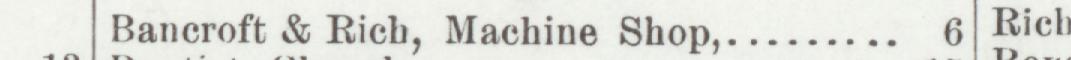 The index line reading Bancroft & Rich, Machine Shop in the 1900 atlas