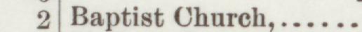 The line reading Baptist Church in the 1891 atlas index