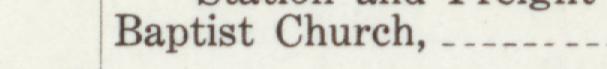 The line reading Baptist Church in the 1908 atlas index