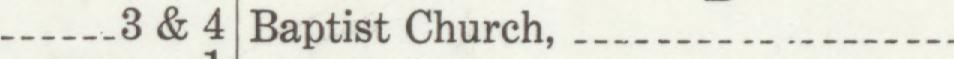 The line reading Baptist Church in the 1910 atlas index