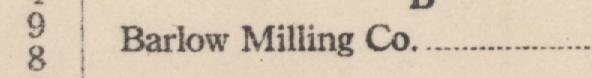The line reading Barlow Milling Co in the 1922 atlas index