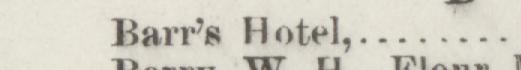 The line reading Barrs Hotel in the 1895 atlas index