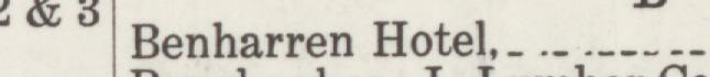 The index line reading Benharren Hotel in the 1949 atlas