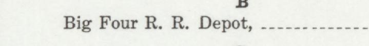 The line reading Big Four R. R. Depot in the 1910 atlas index