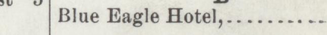 The line reading Blue Eagle Hotel in the 1903 atlas index