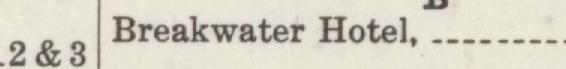 The line reading Breakwater Hotel in the 1914 atlas index